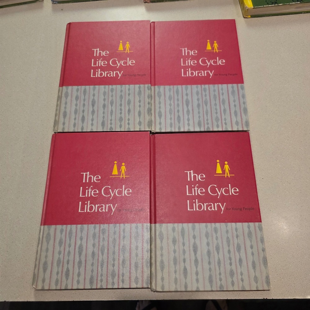 Parent and Child Institute Set of 4 Books The Life Cycle Library 1969 Red